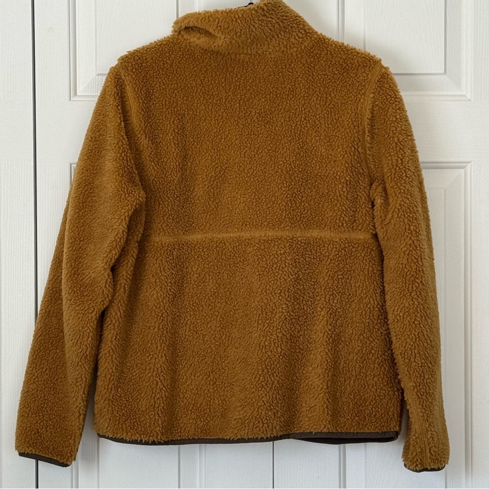 LL Bean Sherpa Fleece 1/4 Button Jacket Size M - Picture 7 of 9
